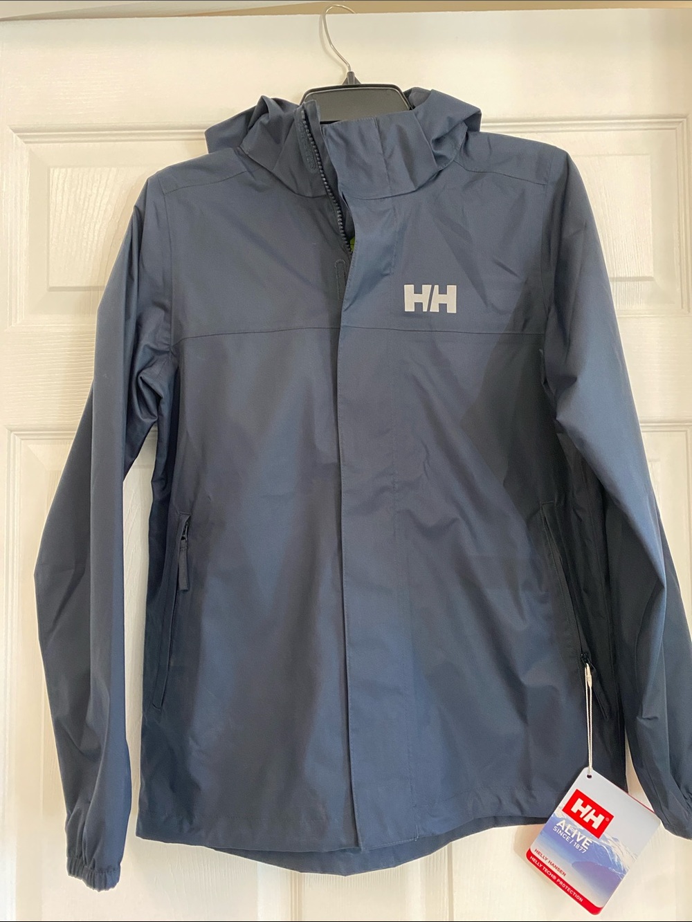 Helly Hansen Kids Navy Rain Jacket with Hood